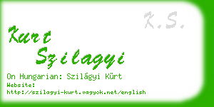 kurt szilagyi business card